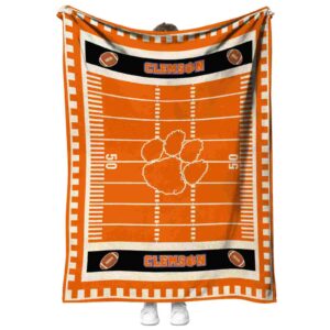clemson tigers football field orange blanket best selling