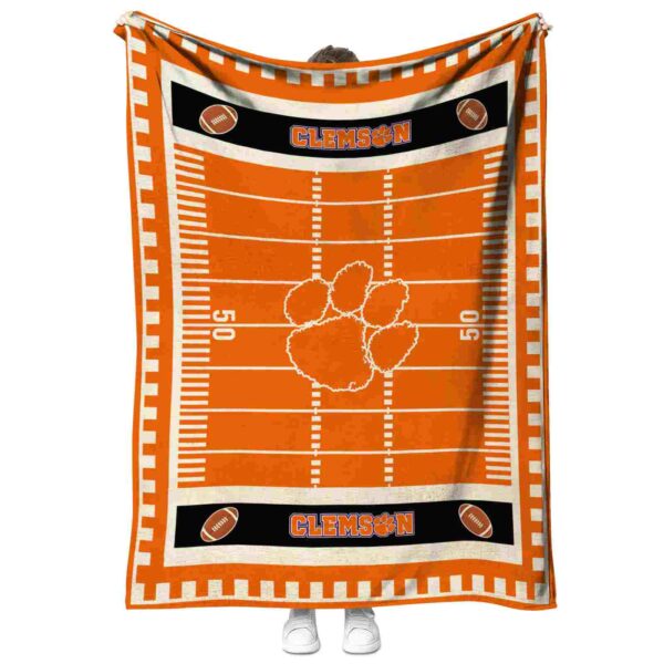 clemson tigers football field orange blanket best selling