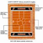clemson tigers football field orange blanket new arrival