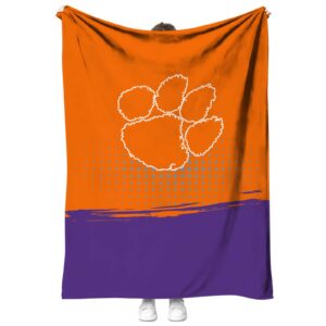 clemson tigers gradient dots orange blanket best selling