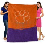 clemson tigers gradient dots orange blanket fashion forward