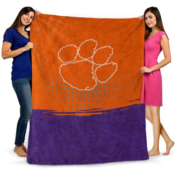 clemson tigers gradient dots orange blanket fashion forward