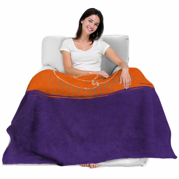 clemson tigers gradient dots orange blanket latest model