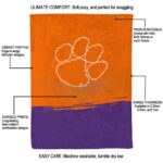 clemson tigers gradient dots orange blanket new arrival