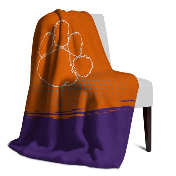 clemson tigers gradient dots orange blanket top rated