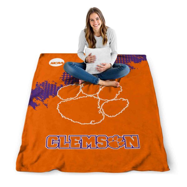 clemson tigers grunge texture orange blanket high quality