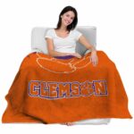 clemson tigers grunge texture orange blanket latest model