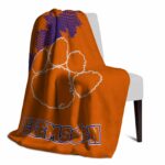 clemson tigers grunge texture orange blanket top rated