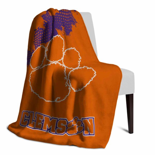 clemson tigers grunge texture orange blanket top rated