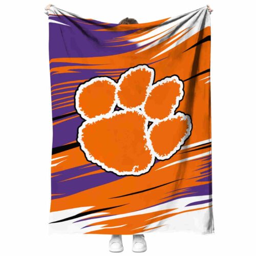 clemson tigers paint streaks orange white blanket best selling