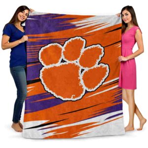 clemson tigers paint streaks orange white blanket fashion forward