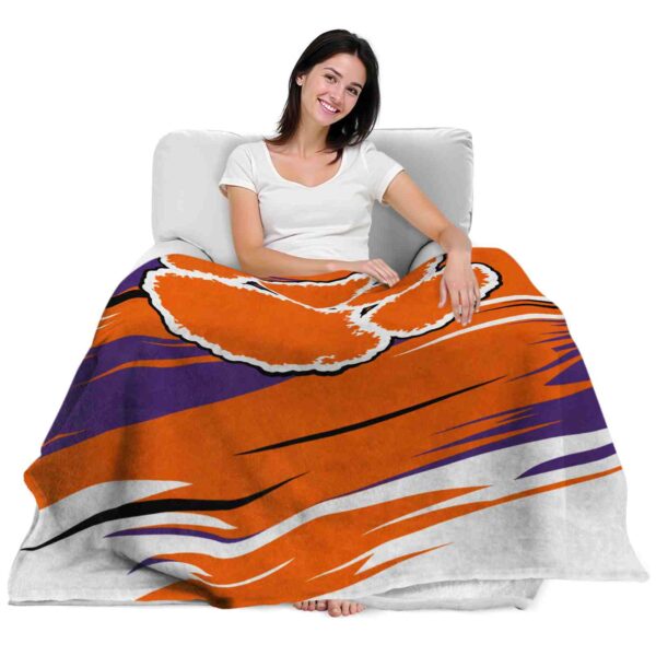 clemson tigers paint streaks orange white blanket latest model