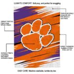 clemson tigers paint streaks orange white blanket new arrival