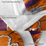 clemson tigers paint streaks orange white blanket premium grade