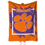 Clemson Tigers Splatter Effect Orange Blanket 1 clemson tigers splatter effect orange blanket best selling
