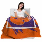 clemson tigers splatter effect orange blanket best selling