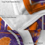 clemson tigers splatter effect orange blanket best selling