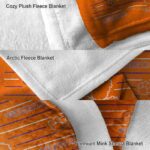 clemson tigers striped pattern orange blanket best selling