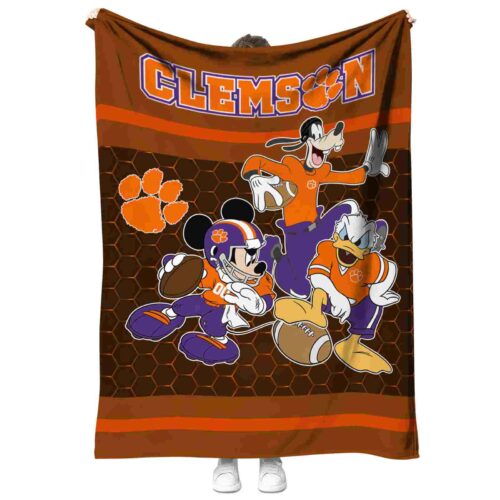 clemson tigers three musketeers orange blanket best selling