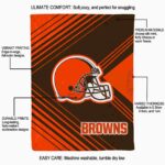cleveland browns diagonal stripes brown blanket new arrival