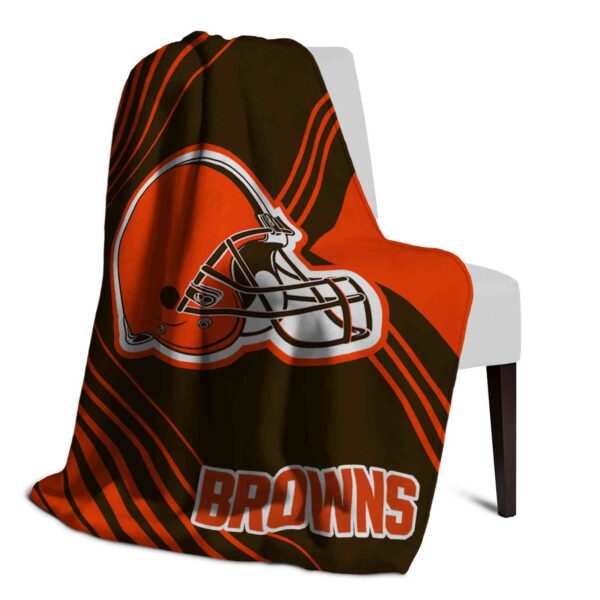 cleveland browns diagonal stripes brown blanket top rated