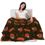 cleveland browns diehard fans brown blanket latest model