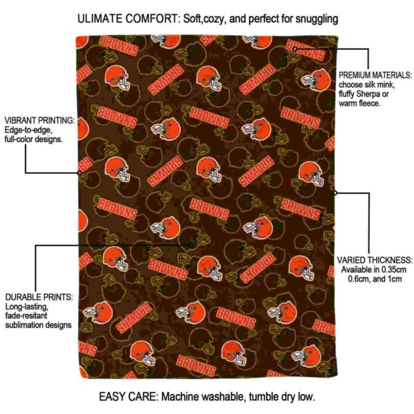 cleveland browns diehard fans brown blanket new arrival