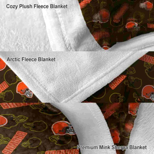 cleveland browns diehard fans brown blanket premium grade