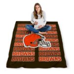 cleveland browns fan pride brown blanket high quality