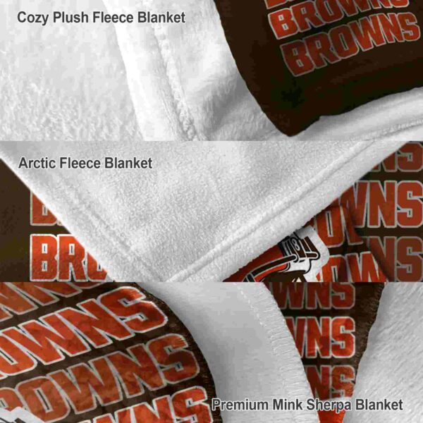 cleveland browns fan pride brown blanket premium grade