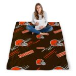 cleveland browns fan spirit brown blanket high quality