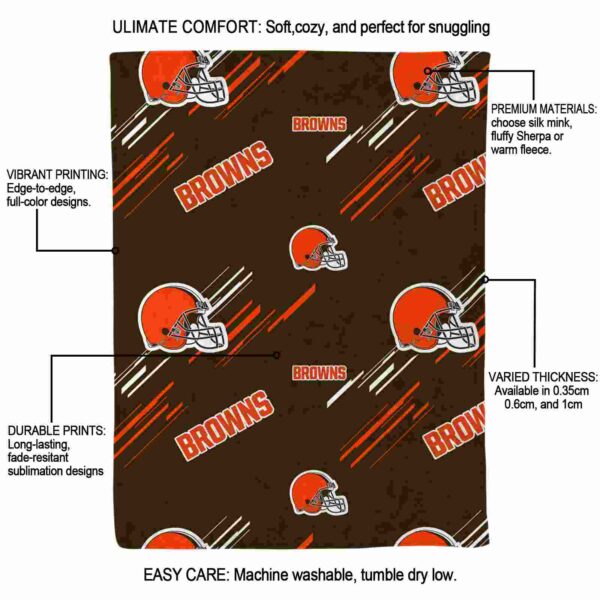 cleveland browns fan spirit brown blanket new arrival
