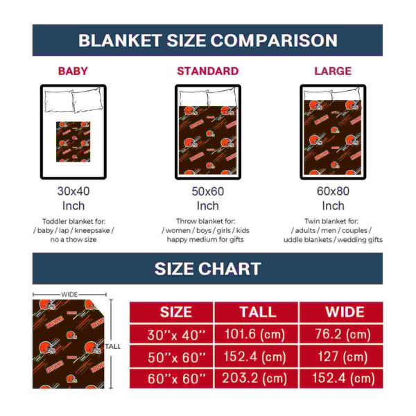 cleveland browns fan spirit brown blanket trendy