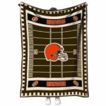 cleveland browns football field brown blanket best selling