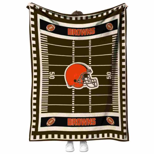 cleveland browns football field brown blanket best selling
