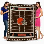 cleveland browns football field brown blanket best selling