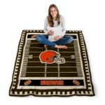 cleveland browns football field brown blanket best selling