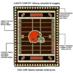 cleveland browns football field brown blanket best selling
