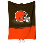cleveland browns gradient dots brown blanket best selling