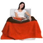 cleveland browns gradient dots brown blanket best selling