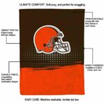 cleveland browns gradient dots brown blanket best selling