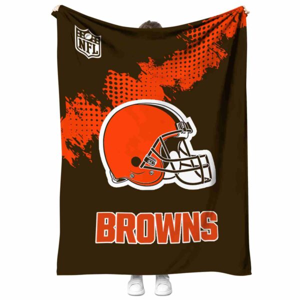 cleveland browns grunge texture brown blanket best selling