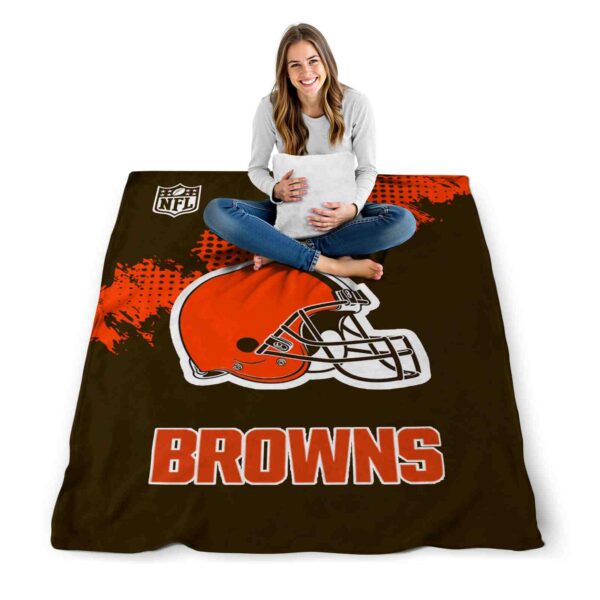 cleveland browns grunge texture brown blanket high quality