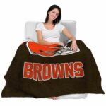cleveland browns grunge texture brown blanket latest model