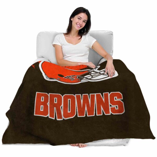 cleveland browns grunge texture brown blanket latest model