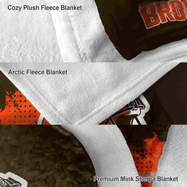cleveland browns grunge texture brown blanket premium grade