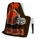 cleveland browns grunge texture brown blanket top rated