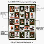 cleveland browns mickey minnie brown white blanket new arrival