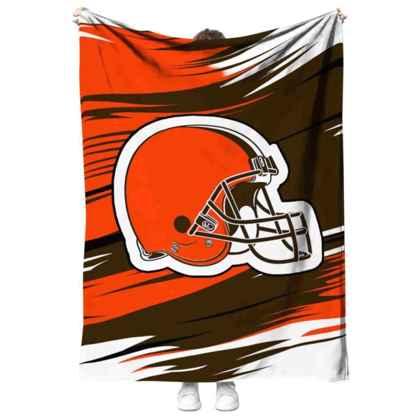 cleveland browns paint streaks brown white blanket best selling