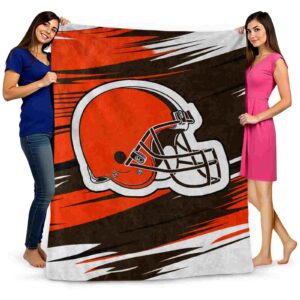 cleveland browns paint streaks brown white blanket fashion forward